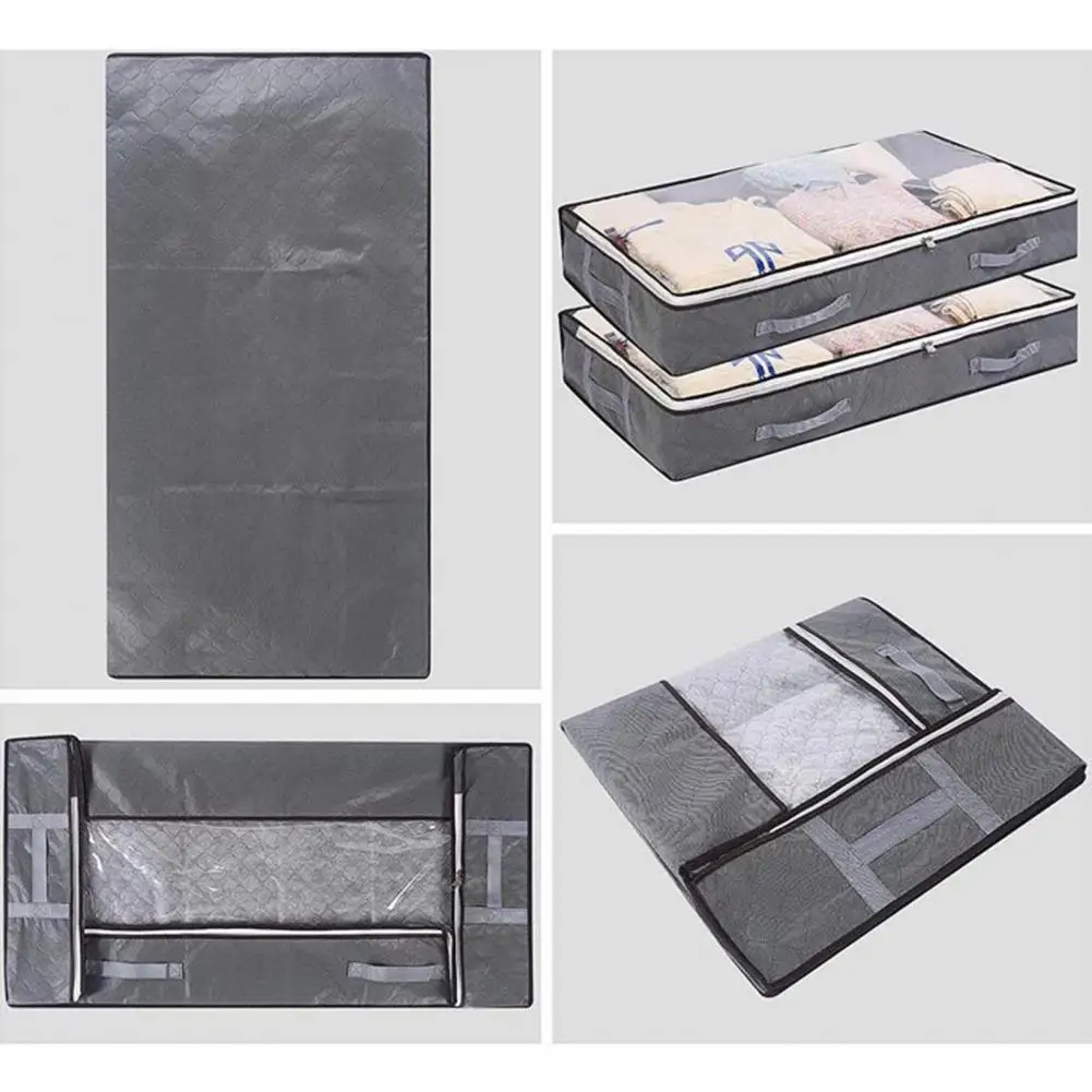 

under Bed Storage Bag Tear Resistant Quilt Bag Non-woven Fabric Organization Durable Blanket Comforters Storage Container