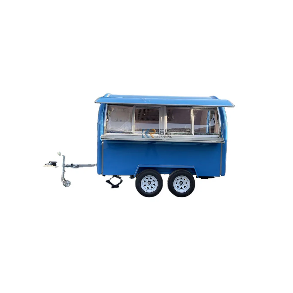 

Street Snack Truck Restaurant Kiosk Cart Mobile Pizza Oven Bread Trailer Ice Cream Vending Van for Fast Food