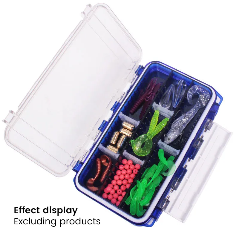 Bazooka Double Sided Compartments Fishing Tackle Boxes Lure Box Organizer Soft Bait Tackle Storage Thicker Frame Case enlarge