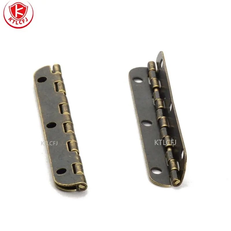 

2pcs Golden Metal Hinges Mini Long Gold Hinge Furniture Fittings Hardware Cabinet Jewelry Box Wooden Case Antique Vintage Hinge
