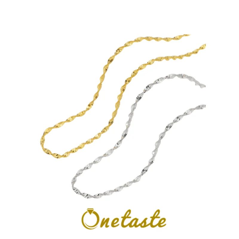 Ожерелье из стерлингового серебра 925 пробы с витой цепочкой и звеньями для женщин