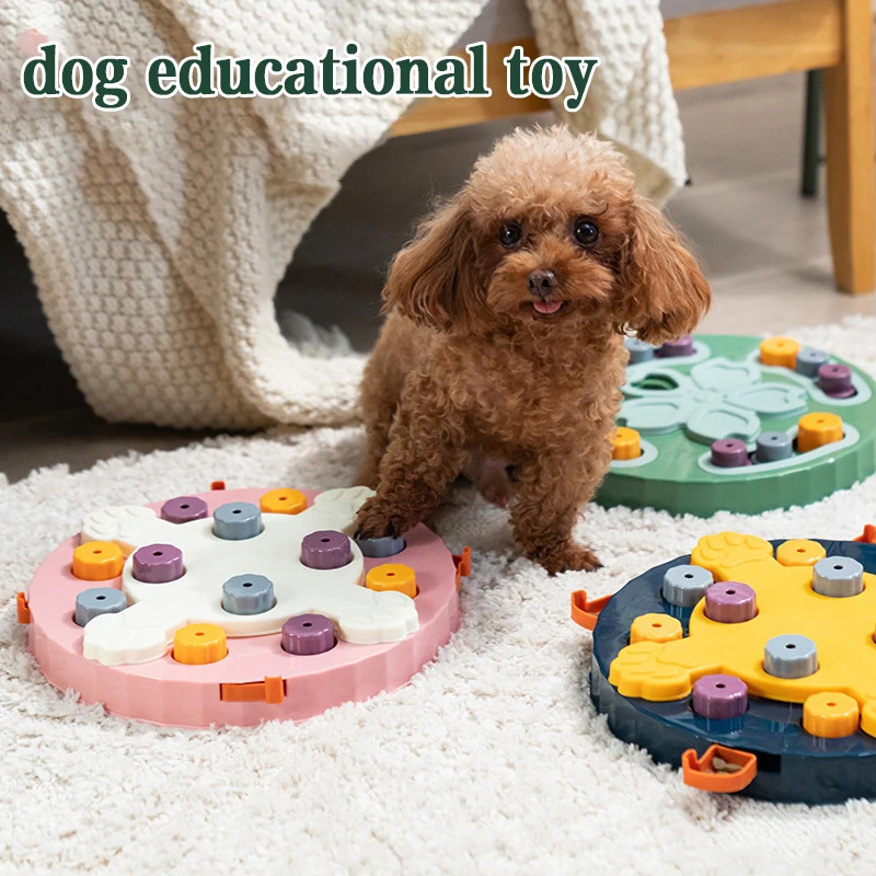 

Pet Dog Puzzle Toys Slow Feeder Interactive Increase Puppy IQ Food Dispenser Slowly Eating NonSlip Bowl Cats Dogs Training Game