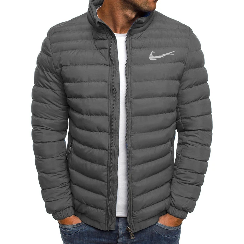 

Mens Parka Jacket Winter Coat Men Cotton Puffer Jacket IКNIKEС Solid Plus Size Overcoat Zipper Streetwear Casual Jacket Men