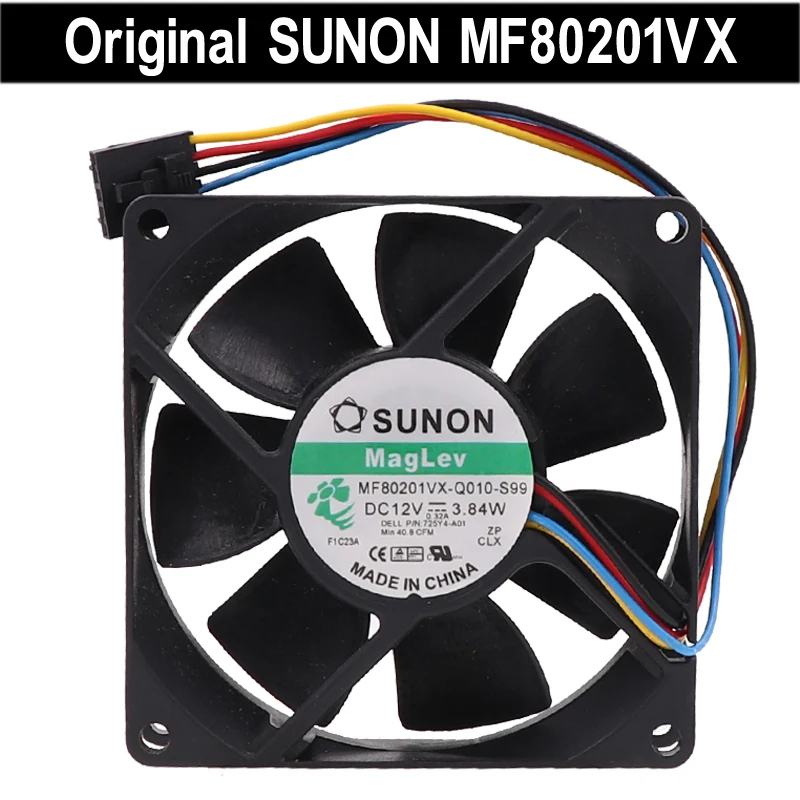 Новинка, охлаждающий вентилятор для SUNON MF80201VX-Q010-S99 8020, 12 В, 3,84 Вт, 80*80*20 мм