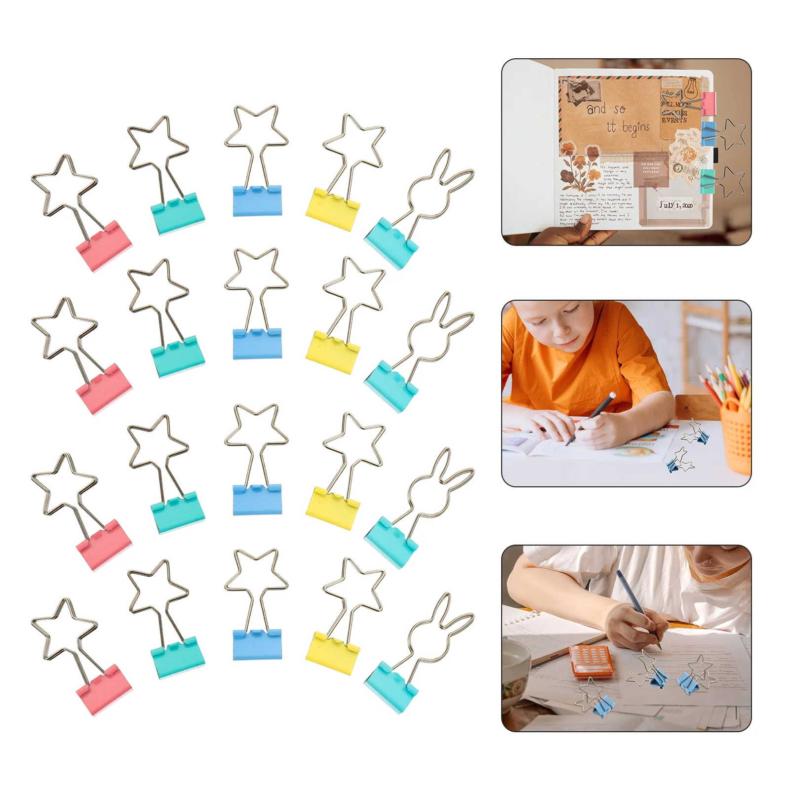 

Clips Binder Paper Clamps Office Star Colored Metal Decorative School File Clamp Design Documentshape Clip Stationery Organizer