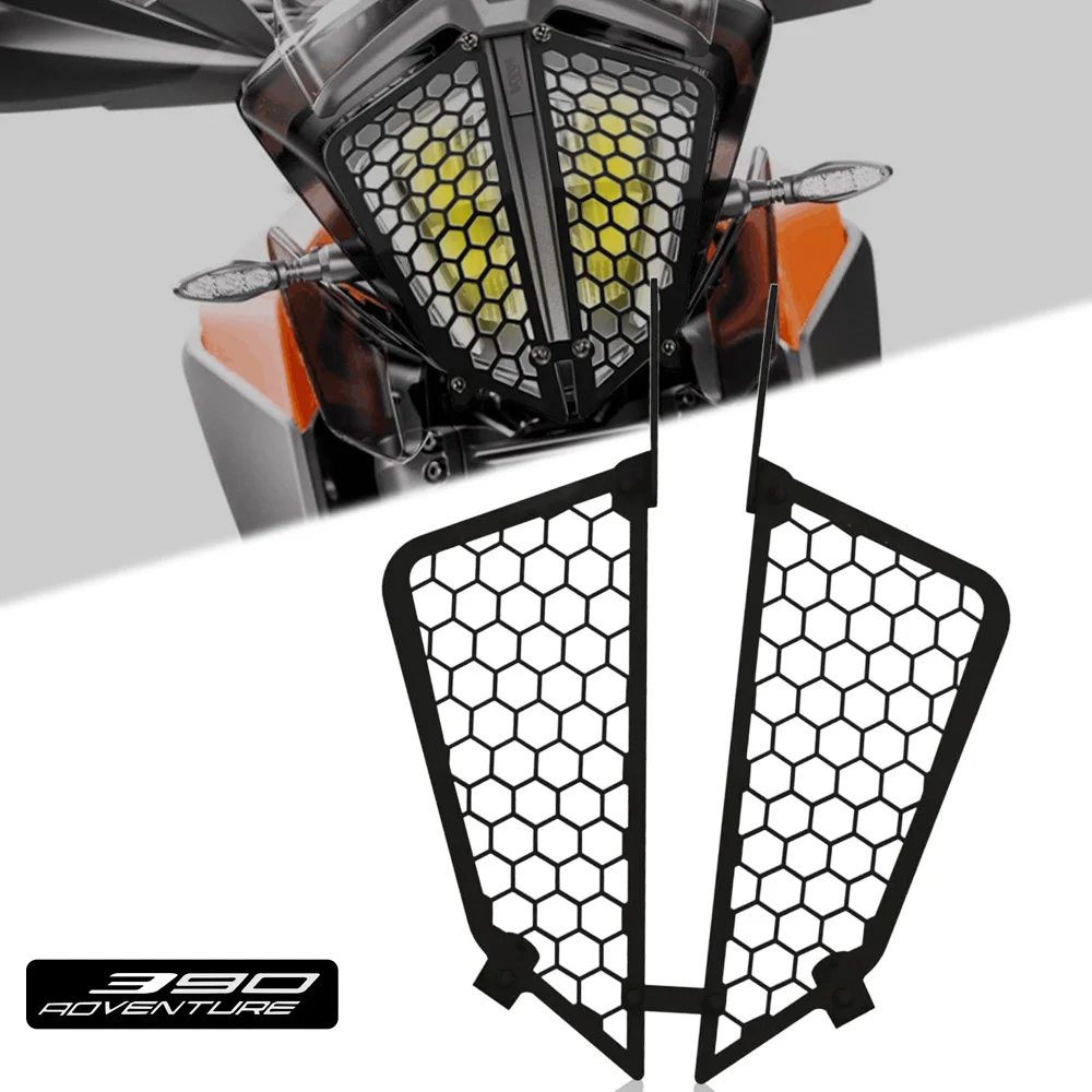 

Headlight Guard Fit For 390 Adventure 2019 2020 2021 Head light Guard Front Headlight Headlamp Grille Guard Cover Protector