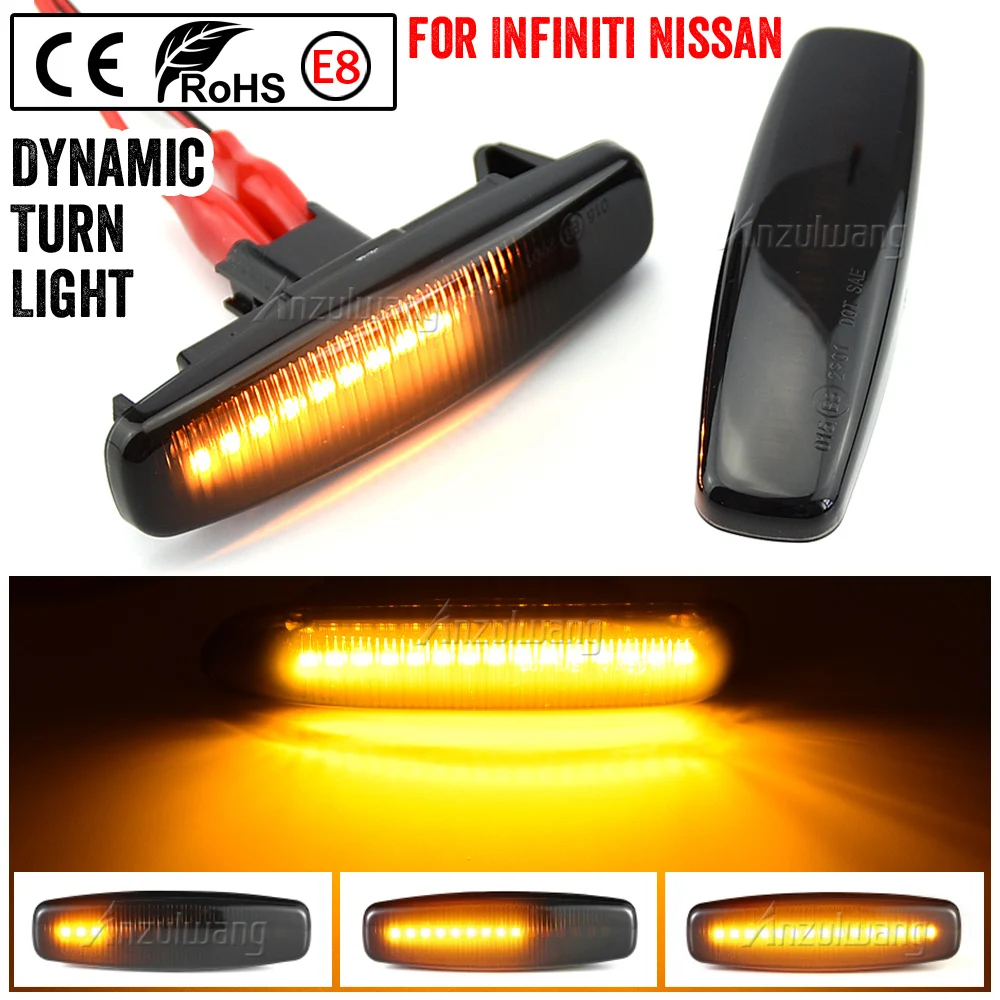 

For Infiniti EX25 EX35 EX37 FX35 FX37 G25 G35 Q40 Q60 Q70 QX50 QX70 M25 M37 JX35 Dynamic Turn Signal Light Side Repeater Lamp