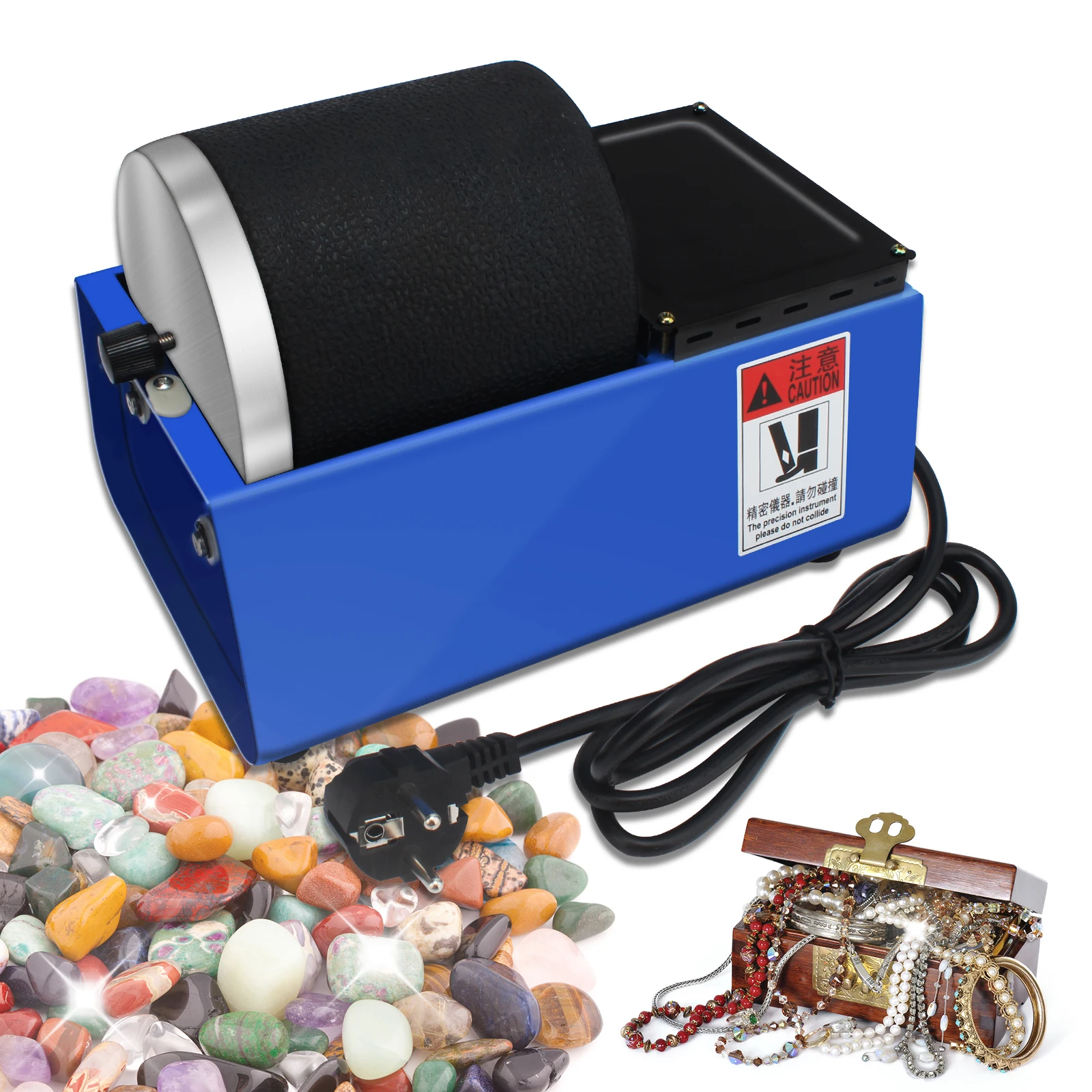 

Hobby Rock Tumbler Machine - Single Drum Jewelry Polisher (Single Barrel) Mini Ring Polishing Machine