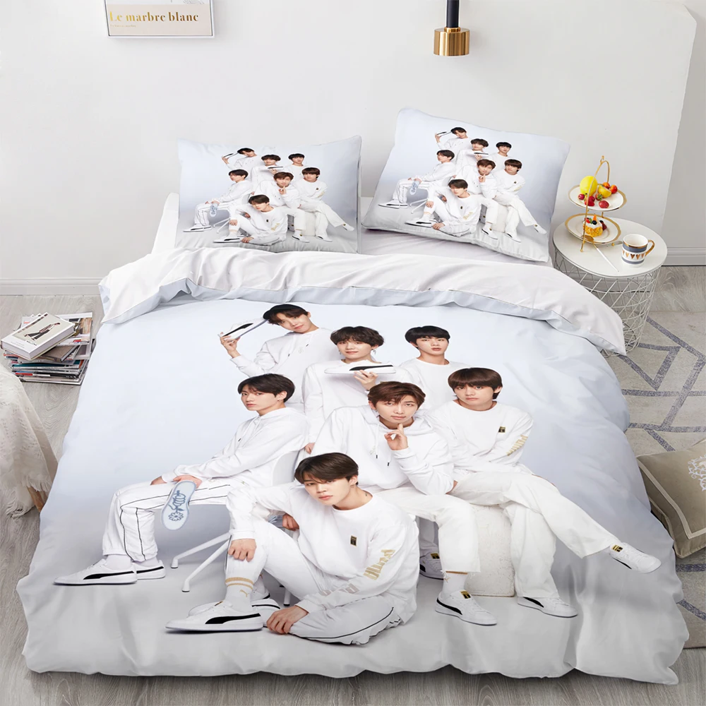 

K-pop Hot Bulletproof Youth League Bedding Set Single Twin Full Queen King Size Set Children's Kid Bedroom Duvetcover Sets lin23