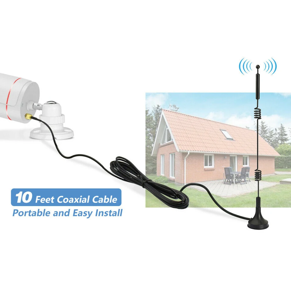 

Двухдиапазонная антенна WiFi 2,4 ГГц 5 ГГц 5,8 ГГц SMA Штекерный разъем 12dBi магнитное крепление для Wi-Fi роутера антенны