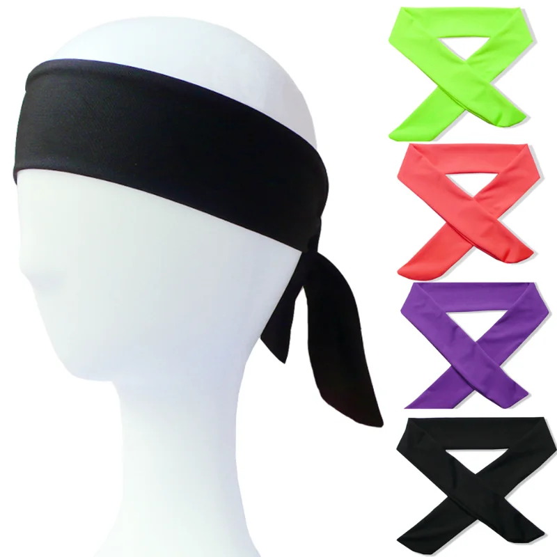 

Cotton Tie Back Headbands Stretch Sports Sweatbands Hair Band Moisture Wicking Workout Bandanas Running Men Women Bands