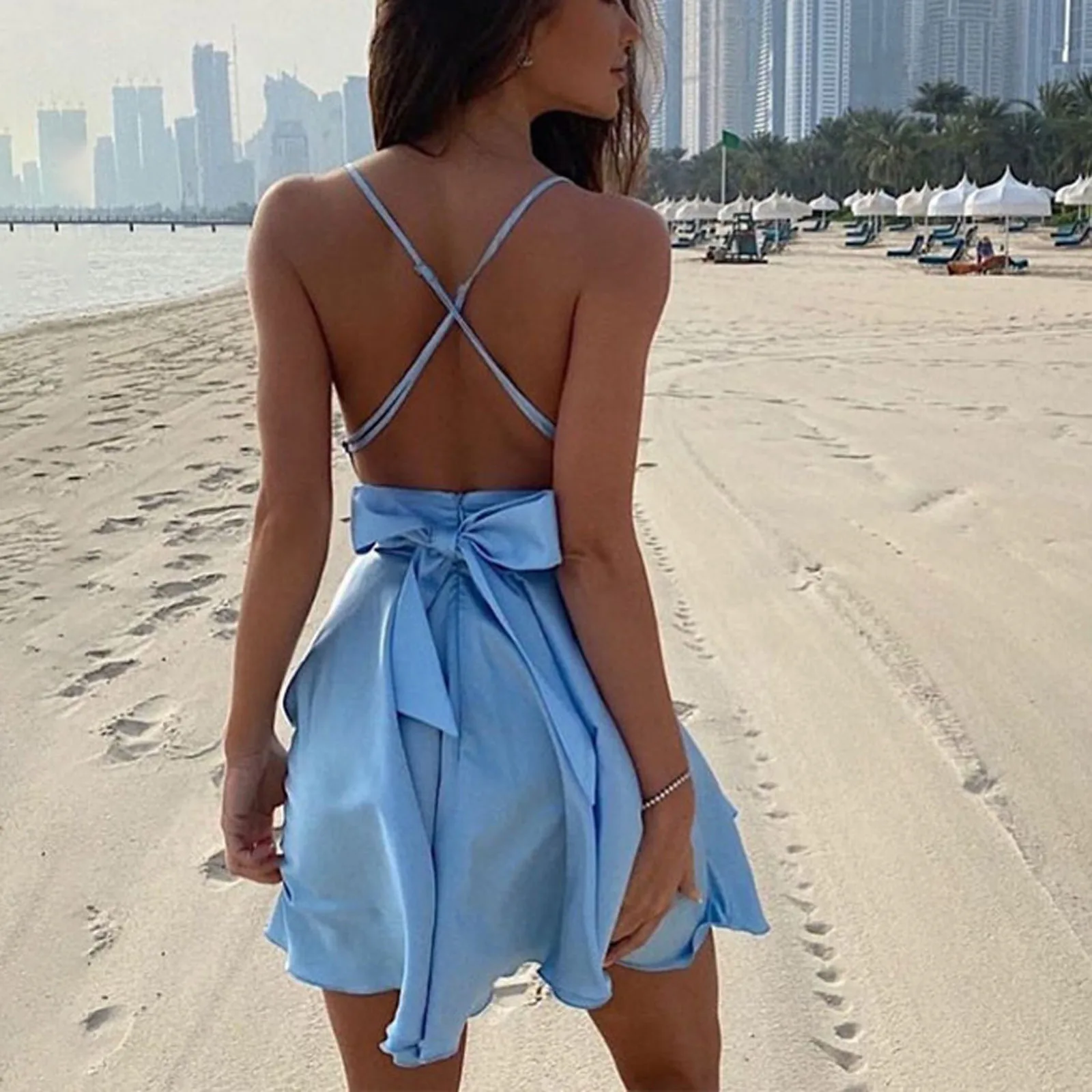 

The New Bow-tie Dress for Summer 2022 Will Be A Sexy Halter Dress for Women