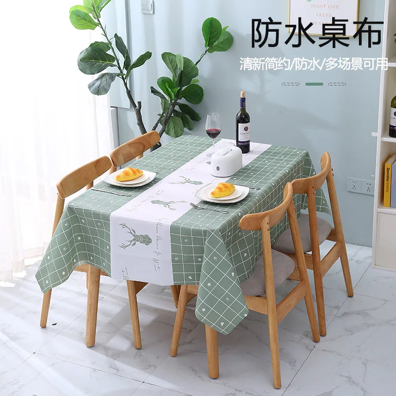 Nordic Style Coffee Table Tablecloth Household Plastic Disposable Waterproof And Oil-proof Living Room Table Mat S1093