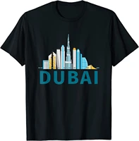 dubai united arab emirates burj khalifa city skyline t shirt short sleeve 100 cotton casual t shirts loose top size s 3xl