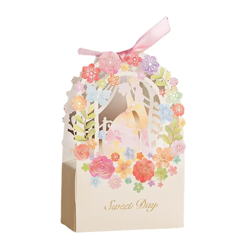 

50/100pcs Bride and Groom Wedding Candy Bags Small Paper Candy Gift Boxes Packaging Sweet Love Thank You Boxes Party Supplies