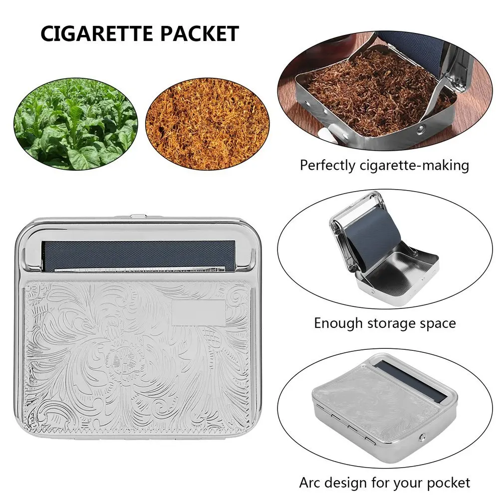 

Metal Rolling Machine Tobacco Roller Cigarette Case 70mm 78mm 110mm Roller Cig Machine For Smoking