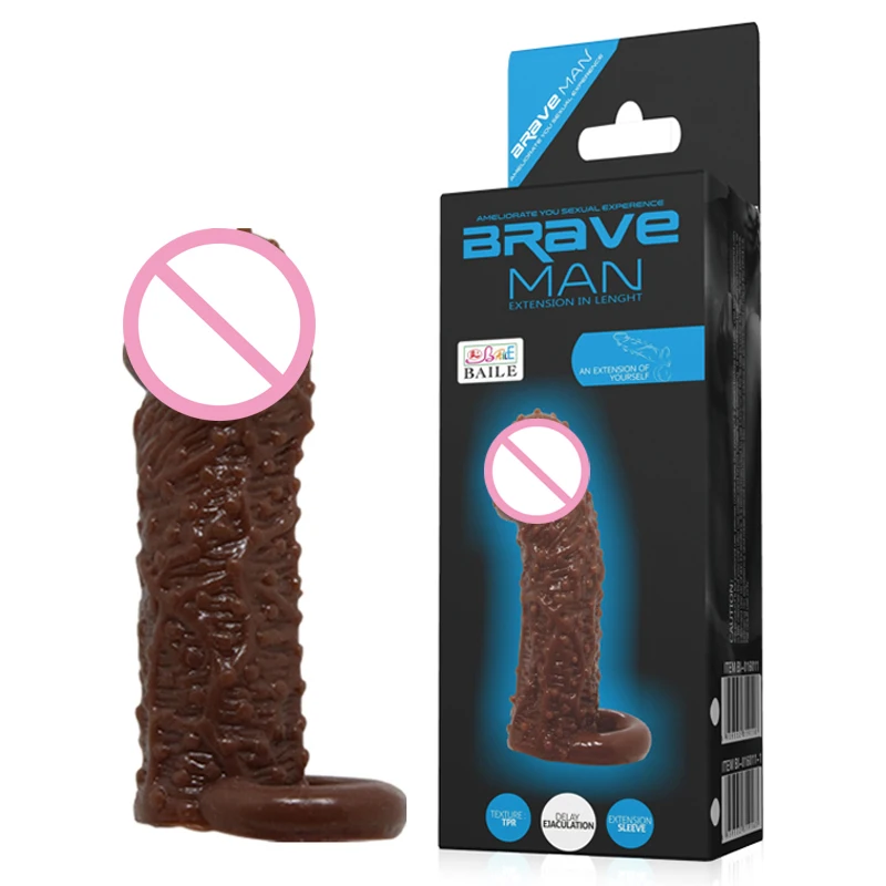 BAILE кольца на пенис многоразовый презерватив Хрустальный удлиняющие рукава