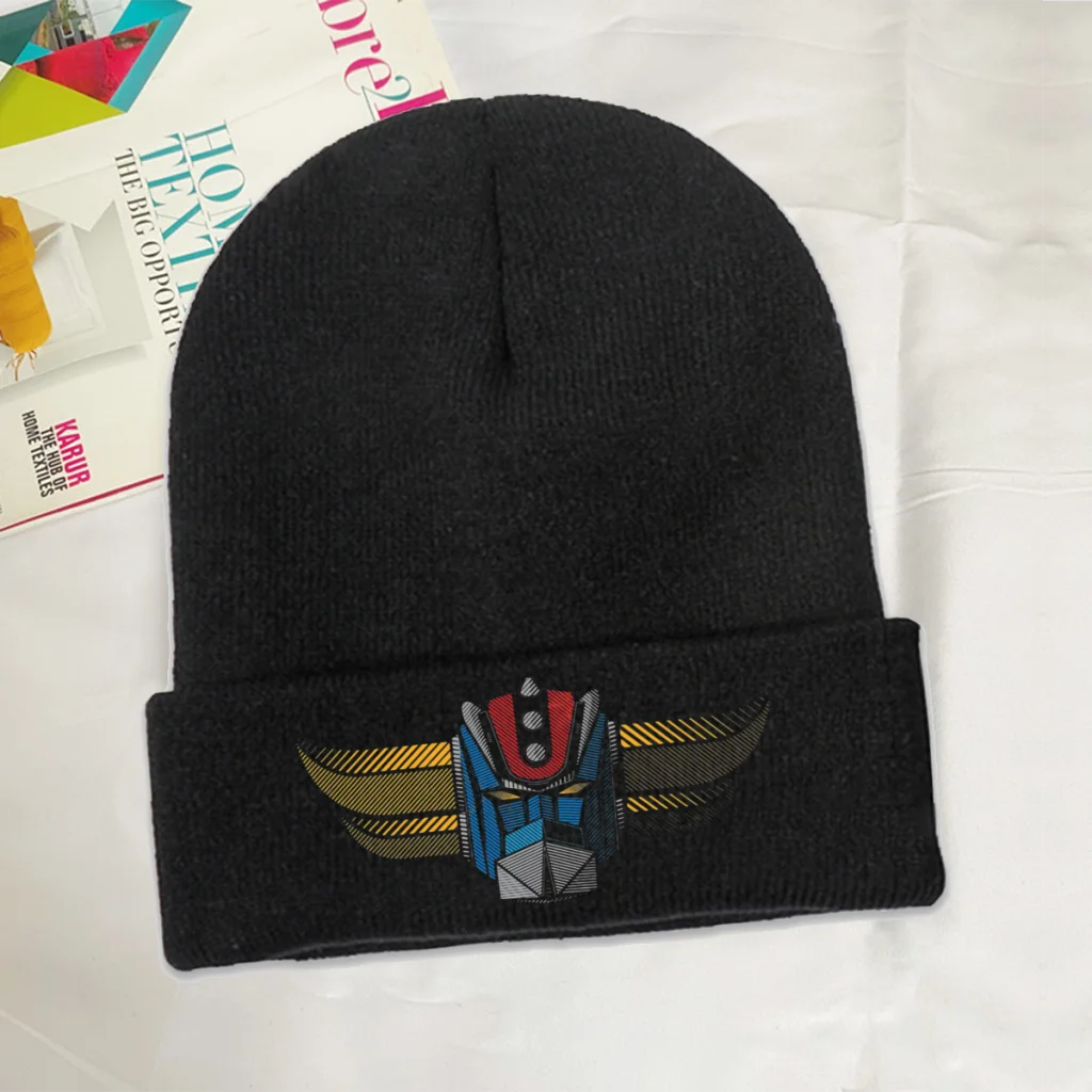 

НЛО робот грендар аниме шапочки облегающие шапки шапка s Широкий трикотажный зимняя теплая шапка шапки унисекс Лыжная шапка