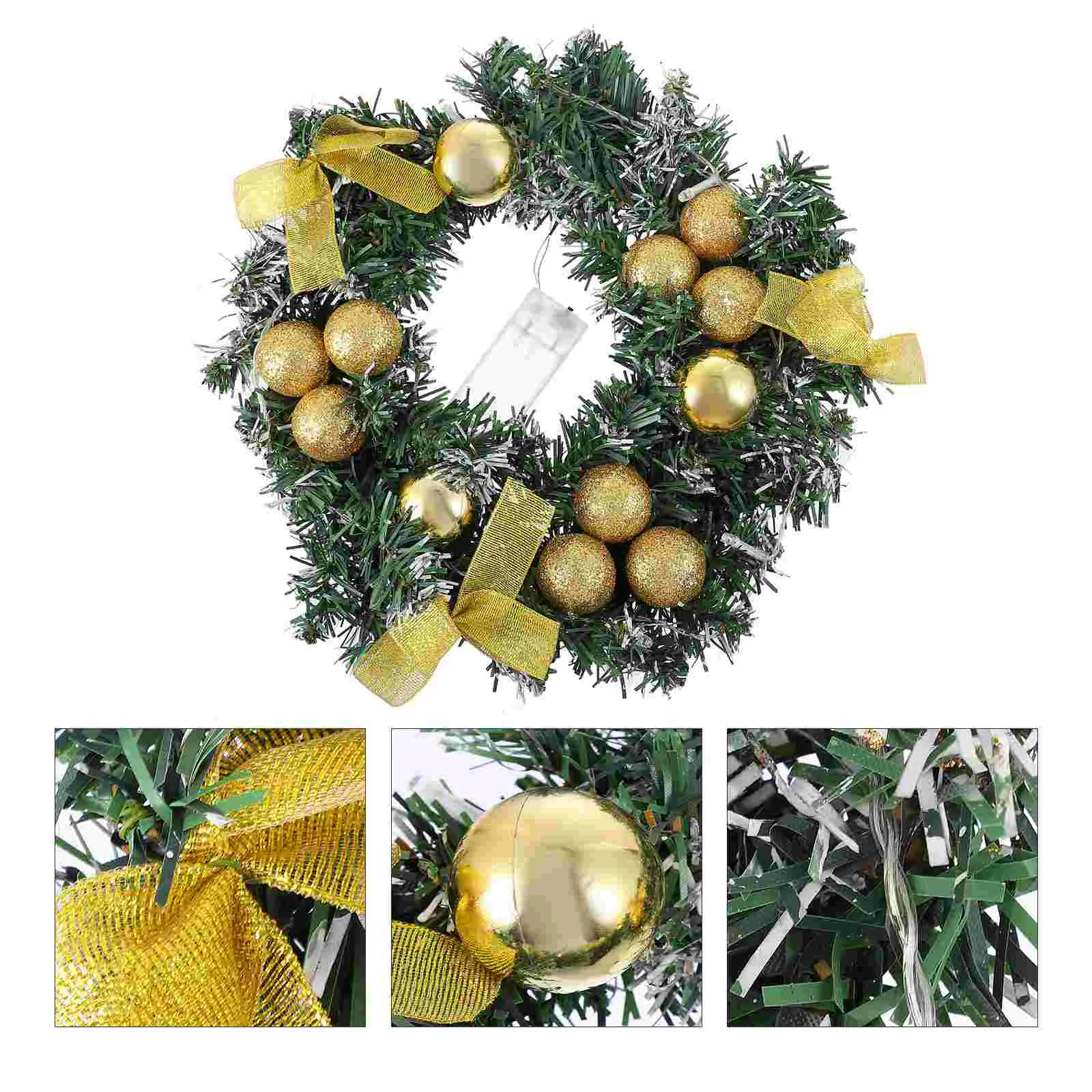 

Christmas Wreath Door Garland Holidayornament Pendant Winter Wreaths Reef Light Decorations Window Ornaments Tree Accessories