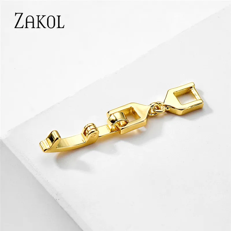 ZAKOL Three Colors 2 Designs Extenders for Bracelet or Necklace with White Yellow Rose Gold Color | Украшения и аксессуары
