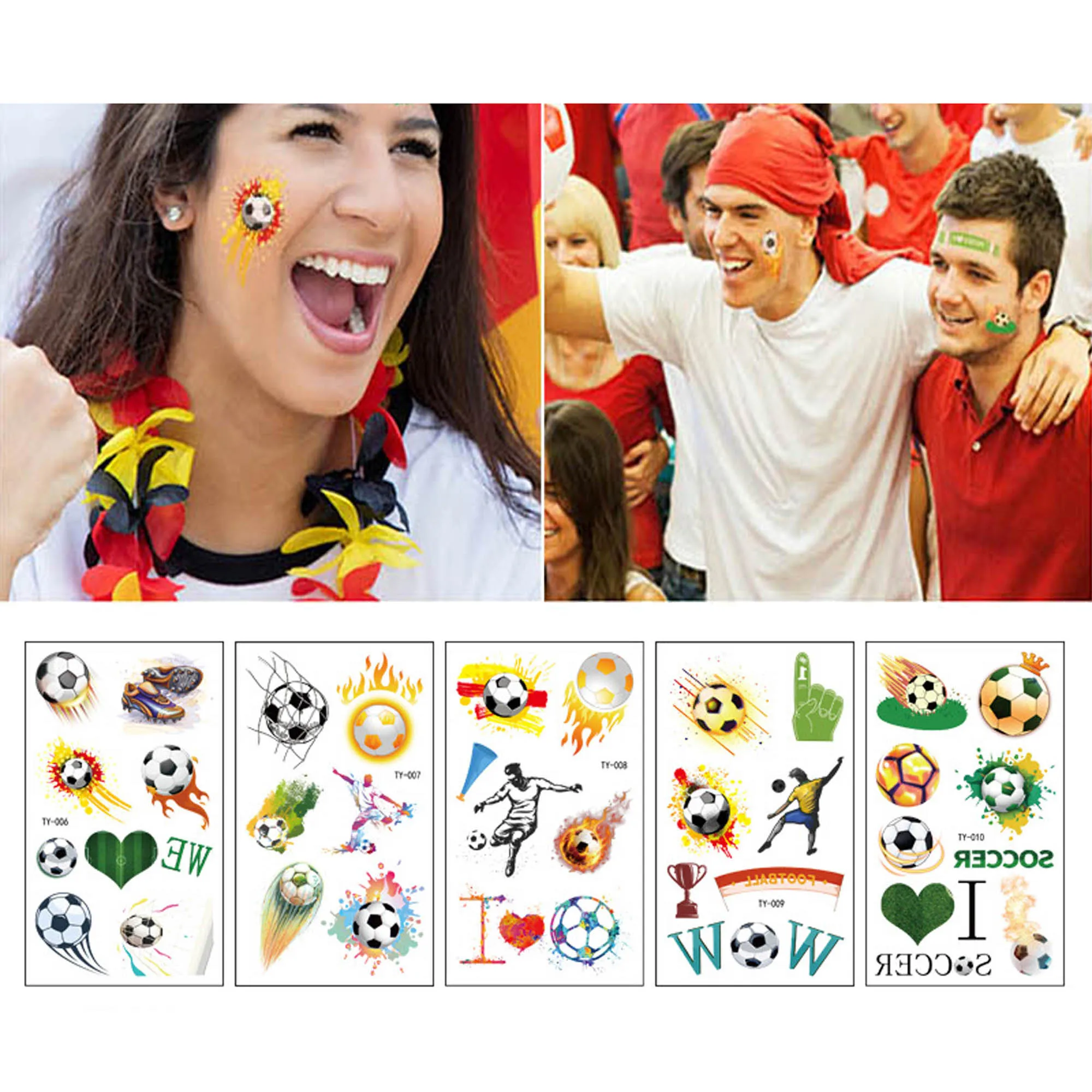 10 Листов Набор Временных Татуировок Водонепроницаемые Поддельные Татуировки