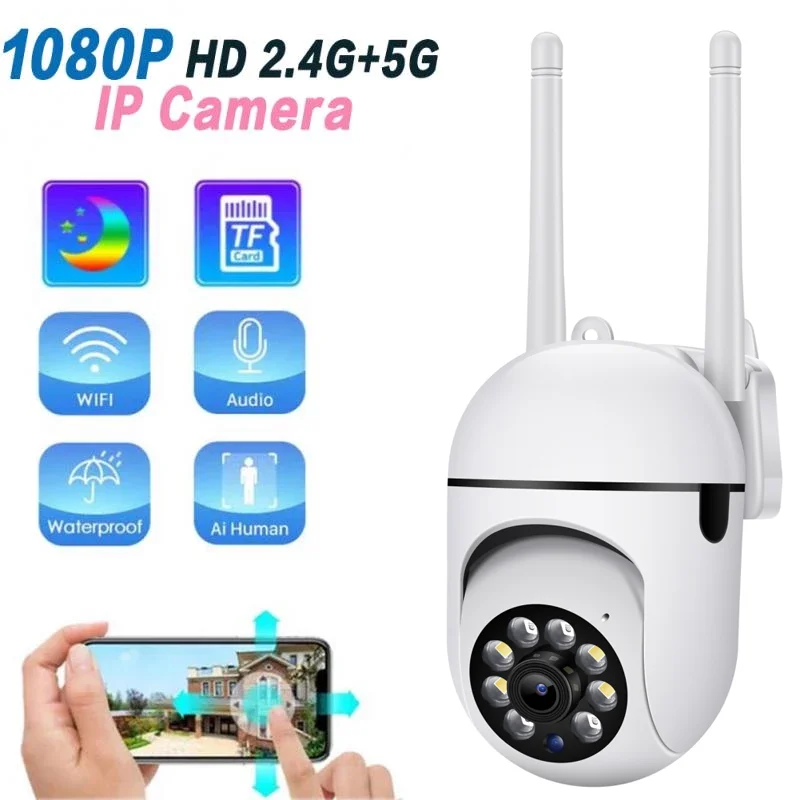 

2.4G+5G WiFi 1080P 2MP PTZ CCTV Security Camera Outdoor Auto Tracking Two Way Audio Night Vision Video Surveillance IP Camera