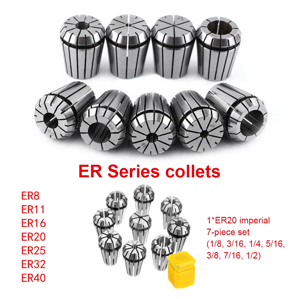 

Пружинный Зажимной патрон, Набор держателей 1 4 5 16 3 8 1 2, Фрезерный инструмент, токарный станок с ЧПУ