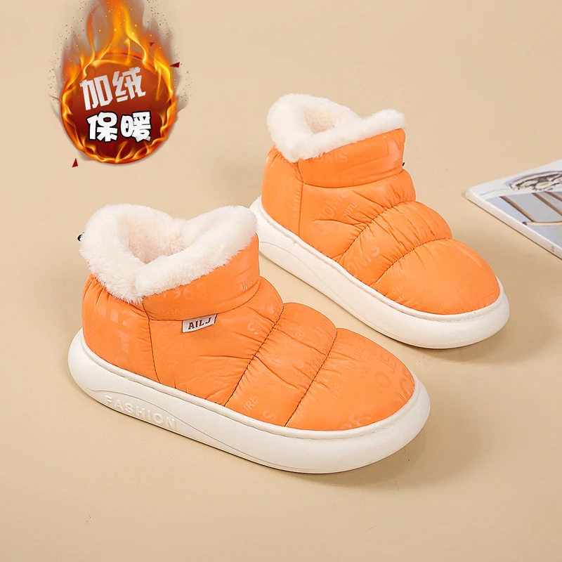 

Women's Cotton Shoes 2022 Winter Trendy Furry Ankle Boots Non-slip Warm Plush Thick Bottom Platform Chunky Fur Female Snow Boot