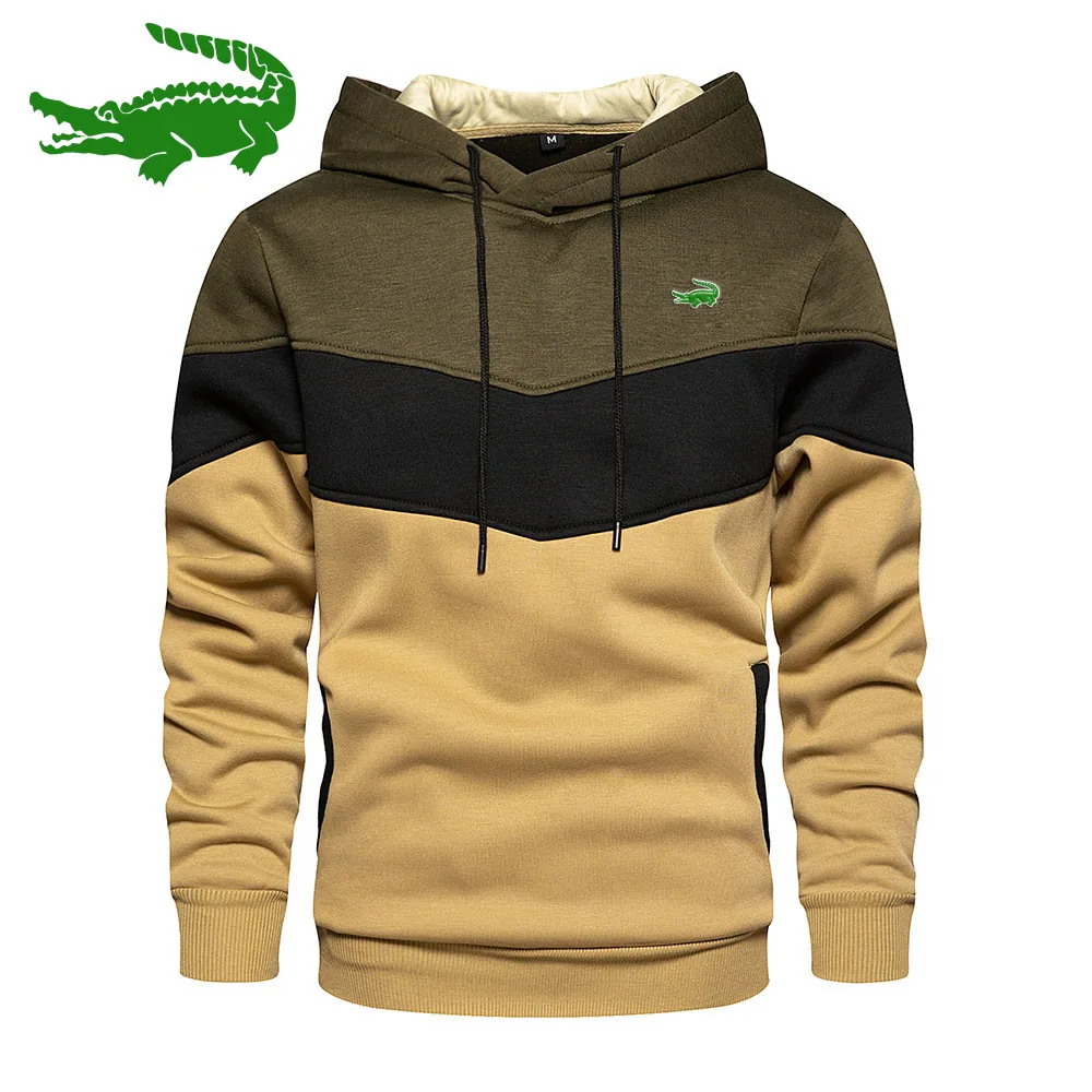 Men's Women Autumn Winter Embroidery Patchwork Hooded Sweatshirt Hoodies Clothing Casual Loose Fleece Warm Streetwear Fashion