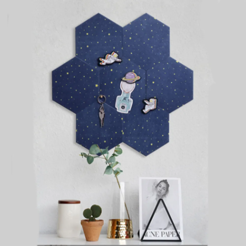 10 шт. шестигранная войлочная доска с надписью для сообщений фото-дисплей