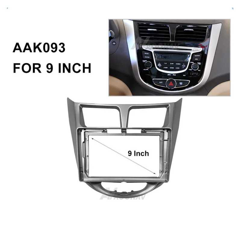 

Car Audio Navigation Large Screen Car Navigation Cover Frame 9 inch Retrofit Panel Bracket Fit for Hyundai Rena 2011