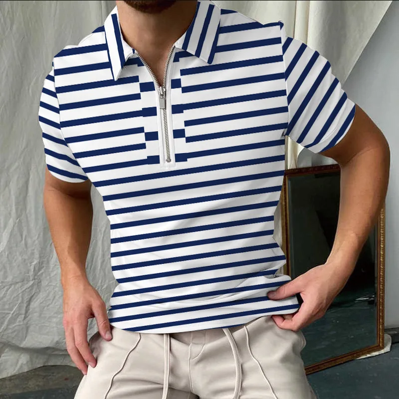 Men's Summer Polo Shirt Luxury Short Sleeve Top 3D Abstract Art Casual Fashion Oversized Business Outdoor Fitness Streetwear