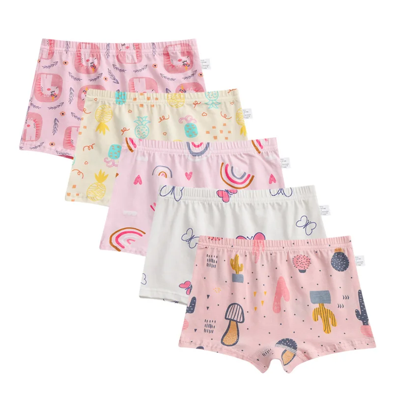 5 шт./Лот хлопковые трусы для девочек 1-7 лет |