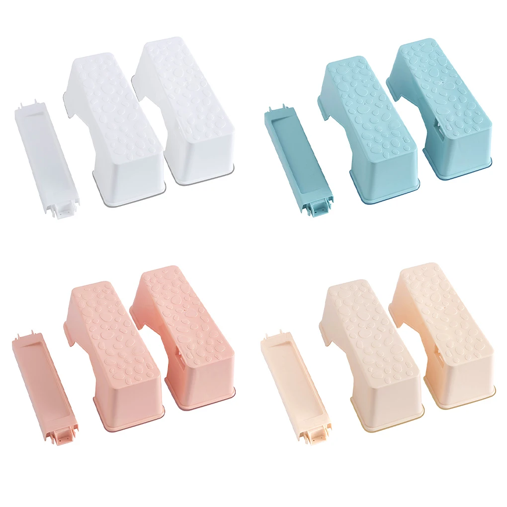 

Strong Capacity Bathroom Toilet Safety PP Foot Comfortable Stool Elderly Adults Footstool Bathroom Children white