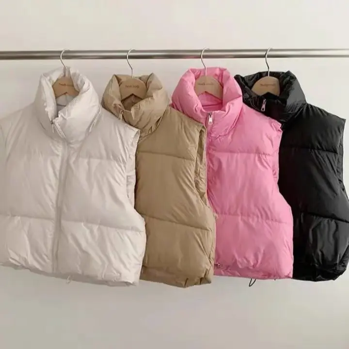 Пуховые хлопковые жилеты зима 2024 осень корейские Топы Chci модная майка новинка
