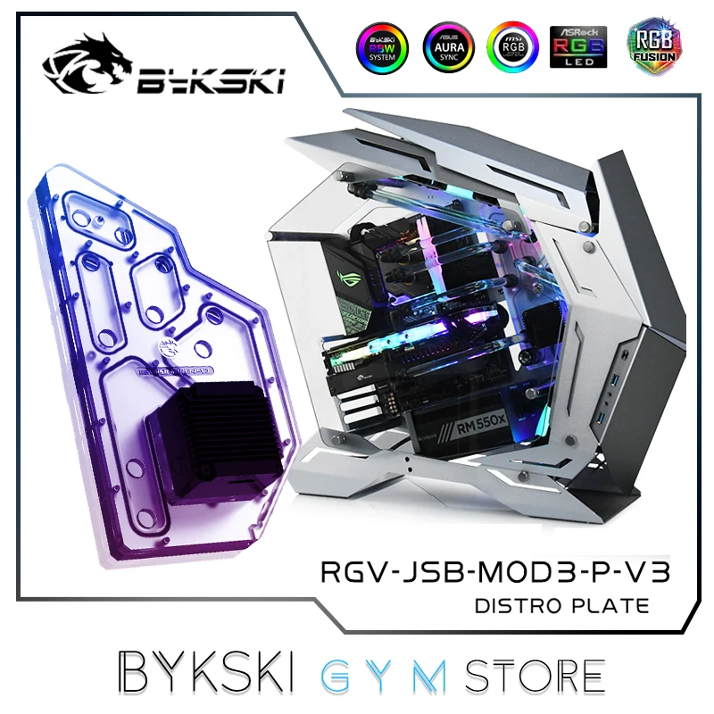 Чехол Bykski для JONSBO MOD3 240 + 360 радиатор с водяным охлаждением 12 В/5 В RGB-синхронизация |