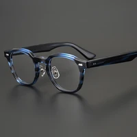 japanese vintage acetate square optical glasses frame men handmade full rim eyeglasses women luxury brand myopia eyewear kc59