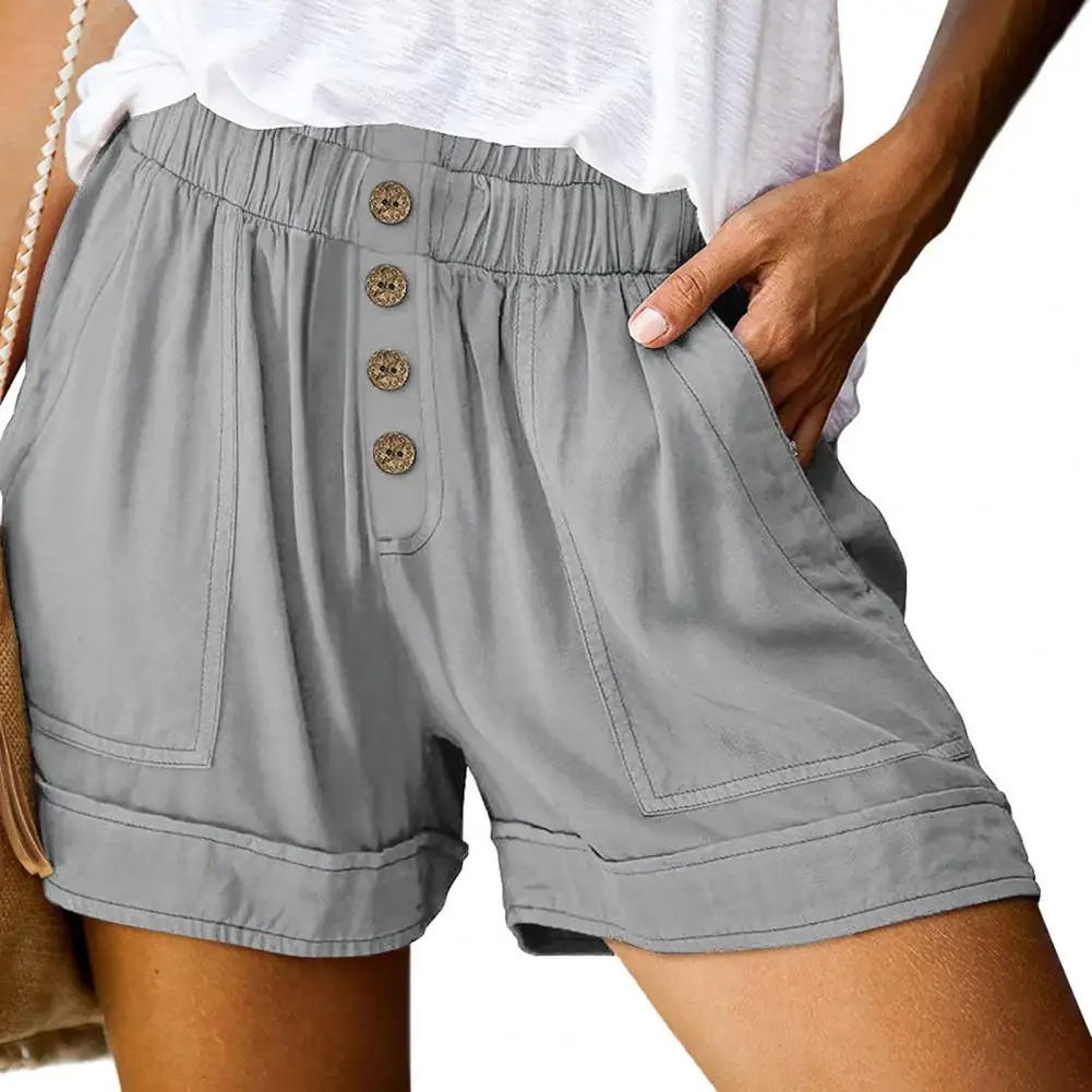 

Casual Women Short High Waist Button Shorts Stay Cool Stylish Pockets Shorts Women Summer 2023 Streetwear Ladies Clothing