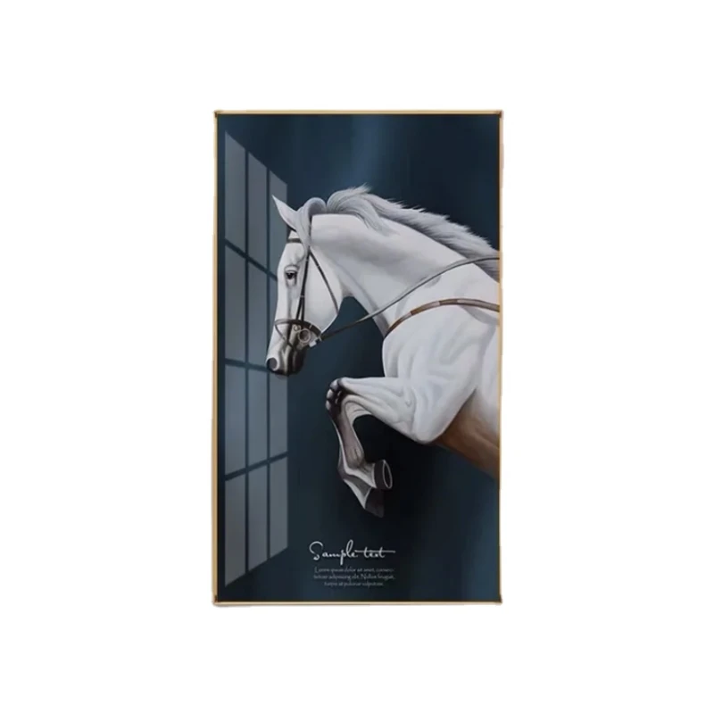 

Modern horses in crystal porcelain painting wall art work painting crystal porcelain diamond painting
