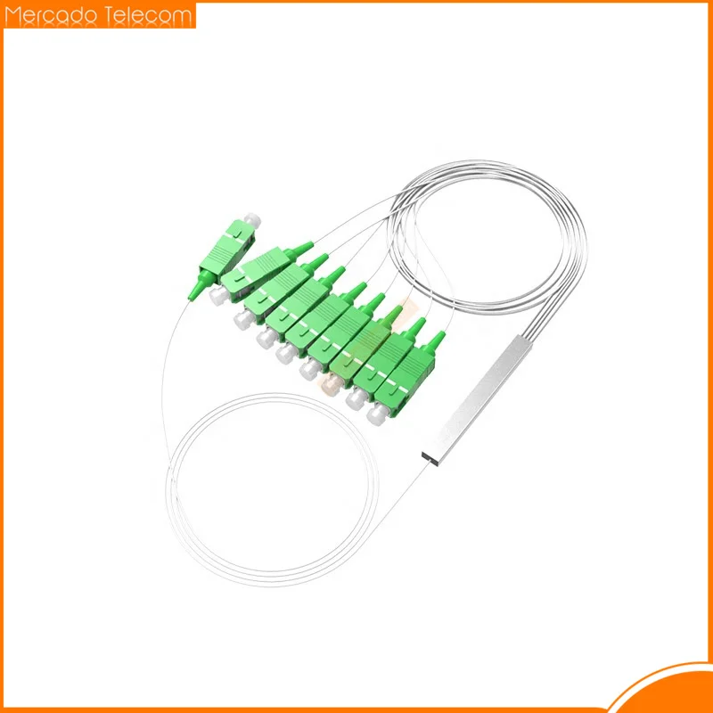 Free shipping 10pcs/lot 1X2 1X4 1X8 1X16 PLC Fiber Splitter SC/APC SC UPC 0.9mm G657A1 PVC 1m FTTH Fiber Optical Splitter FTTH