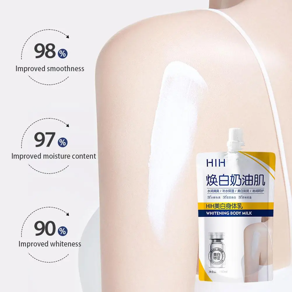 

Whitening Body Milk 150ml Dilute Fine Lines Moisturizing Lotion Brightening Skin Tone Whitening Cream For Legs Knees Skin C D8O9
