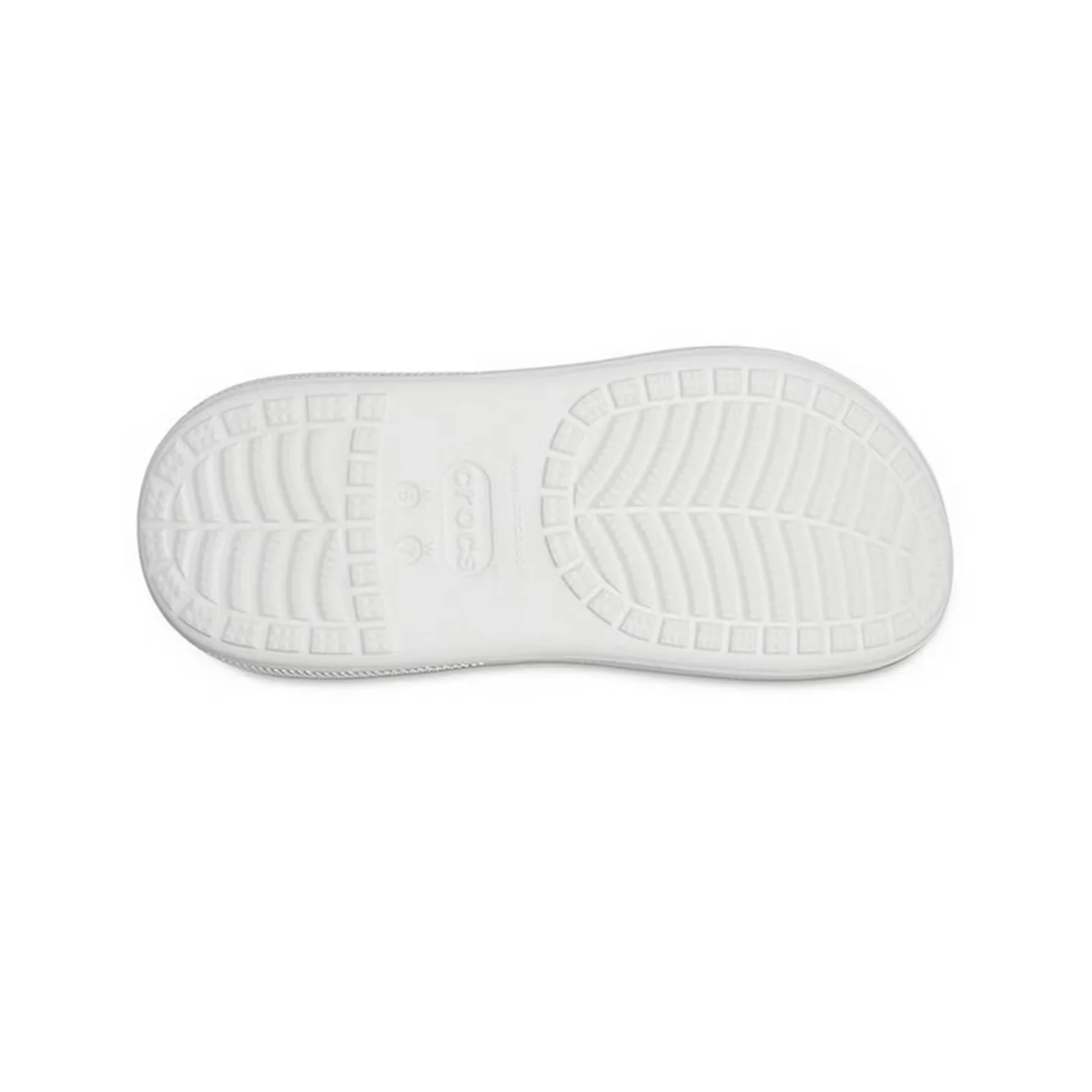Сабо Crocs Classic Crush, белый цвет, модель Versa, прочные, мягкие, комфортные, с амортизацией, стильный дизайн, для мужчин и женщин, артикул 207521-100. (art.: 3920dd3312e7e) - 3920dd3312e7e