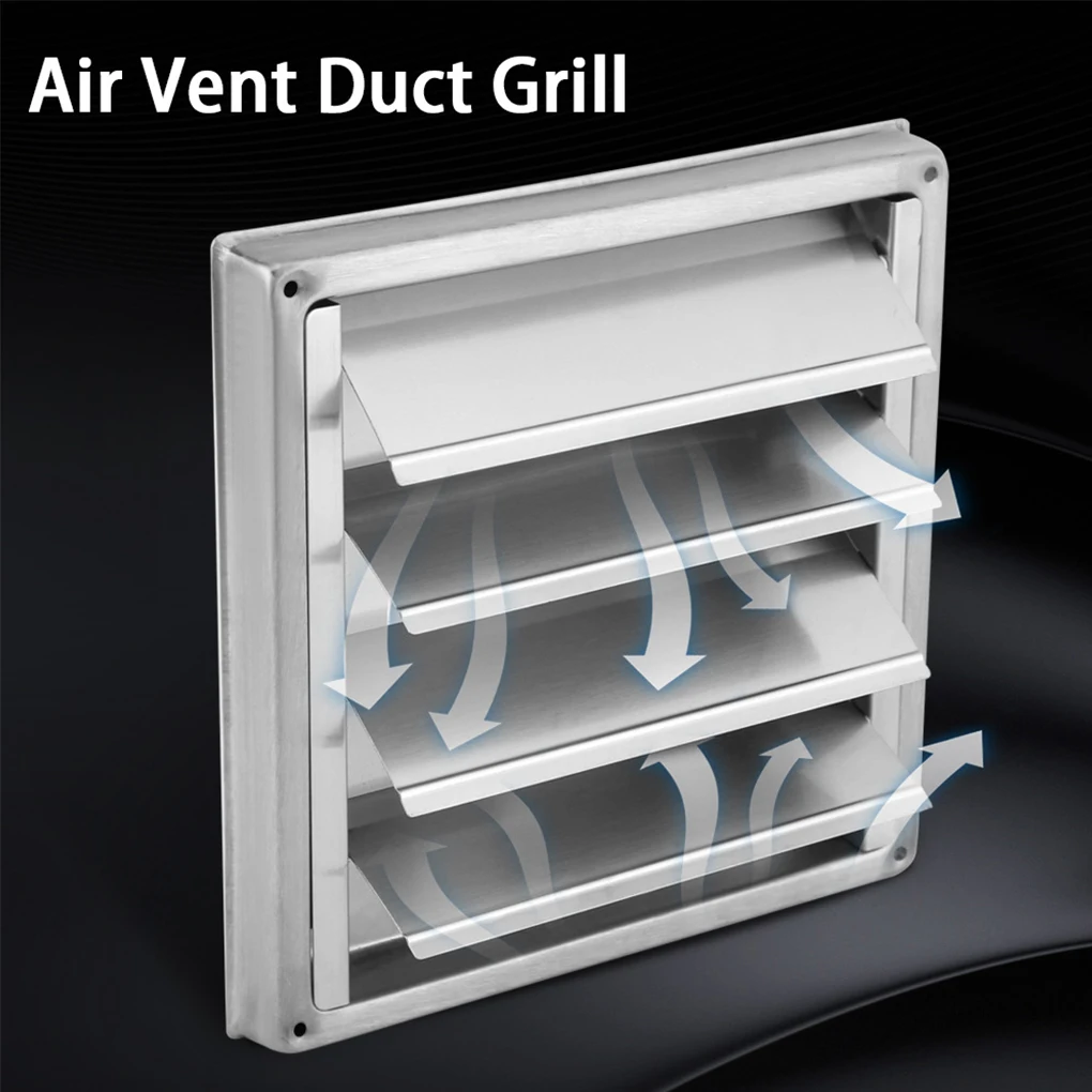 

Air Vent Duct Grille Stainless Steel Wall Replacement Roller Dryer External Exhaust Grill Household Ventilator Accessory