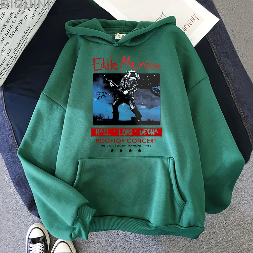 

Eddie Munson Hoodies for men Concert graphic Cartoon Sweatshirts Long Sleeve K Pop Clothes Autumn/Winter Hooded /Women Pullover