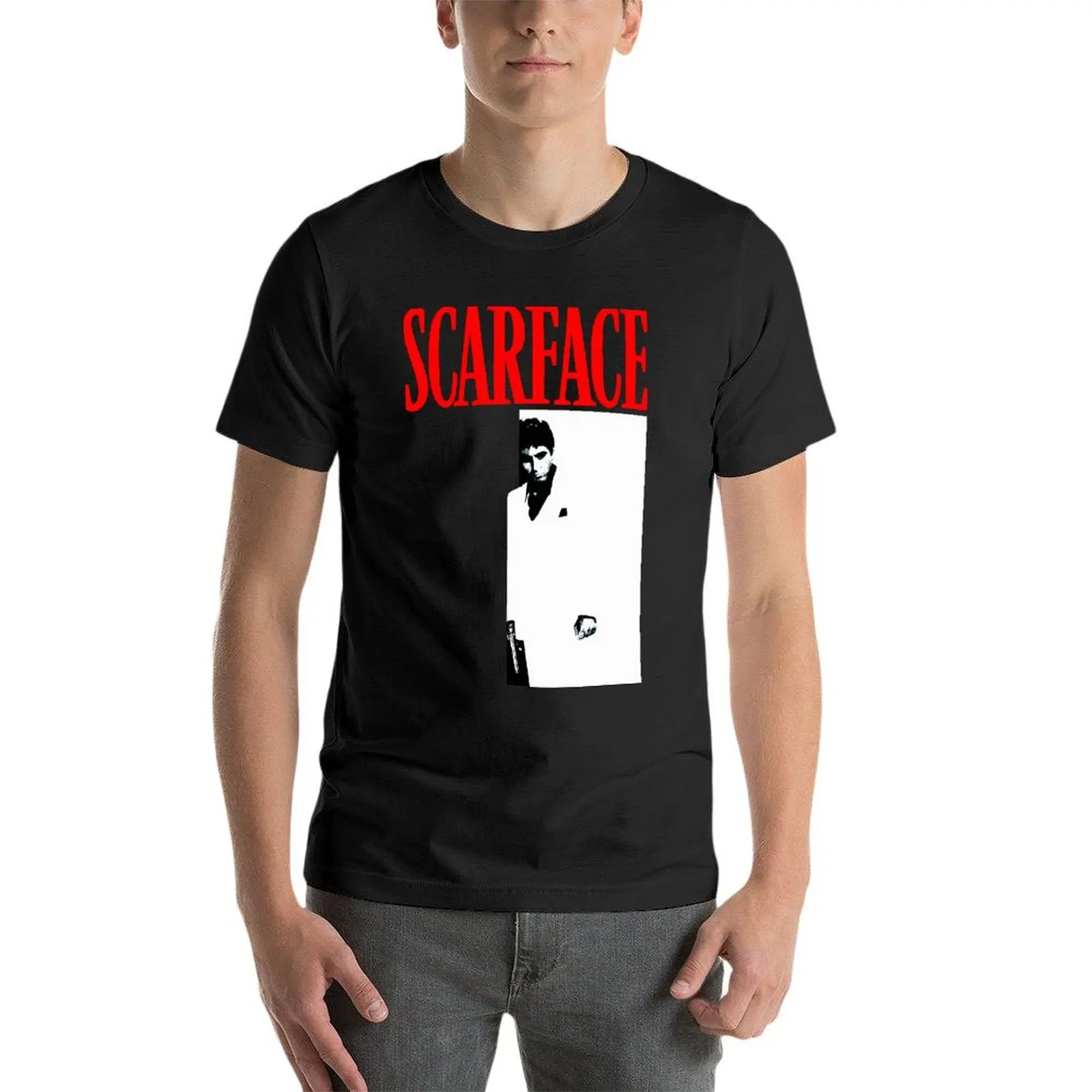 

Scarface Oversized Tshirt Printed Men Clothes 100% Cotton Streetwear Big Size Tops Tee