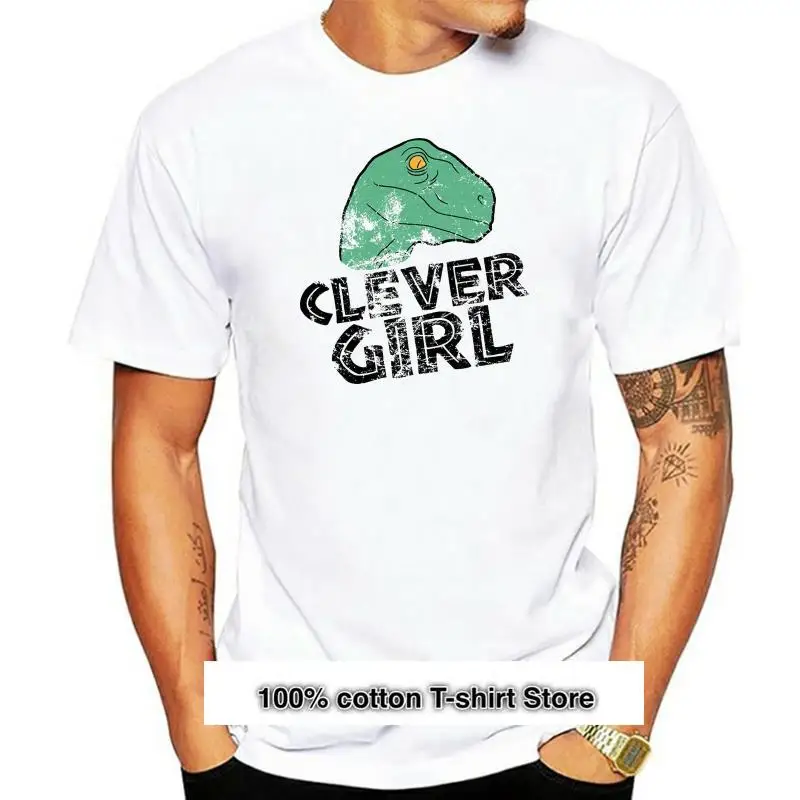

Camiseta CLEVER GIRL (RAPTOR) VINTAGE, camisa con citas de dinosaurios de Raptor