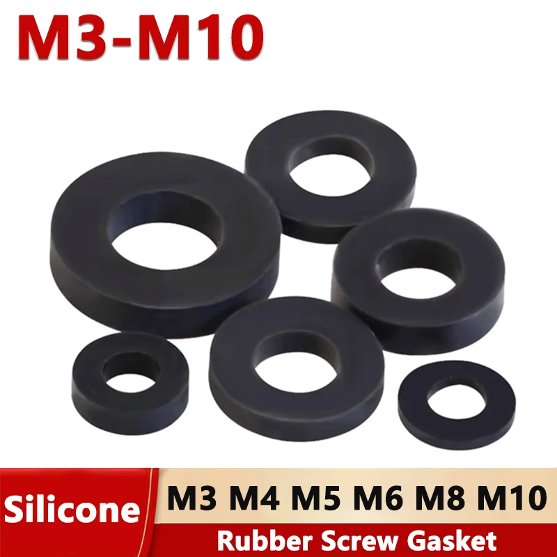 

GooBetter силиконовые шайбы M3 M4 M5 M6 M8 M10 1-4 мм