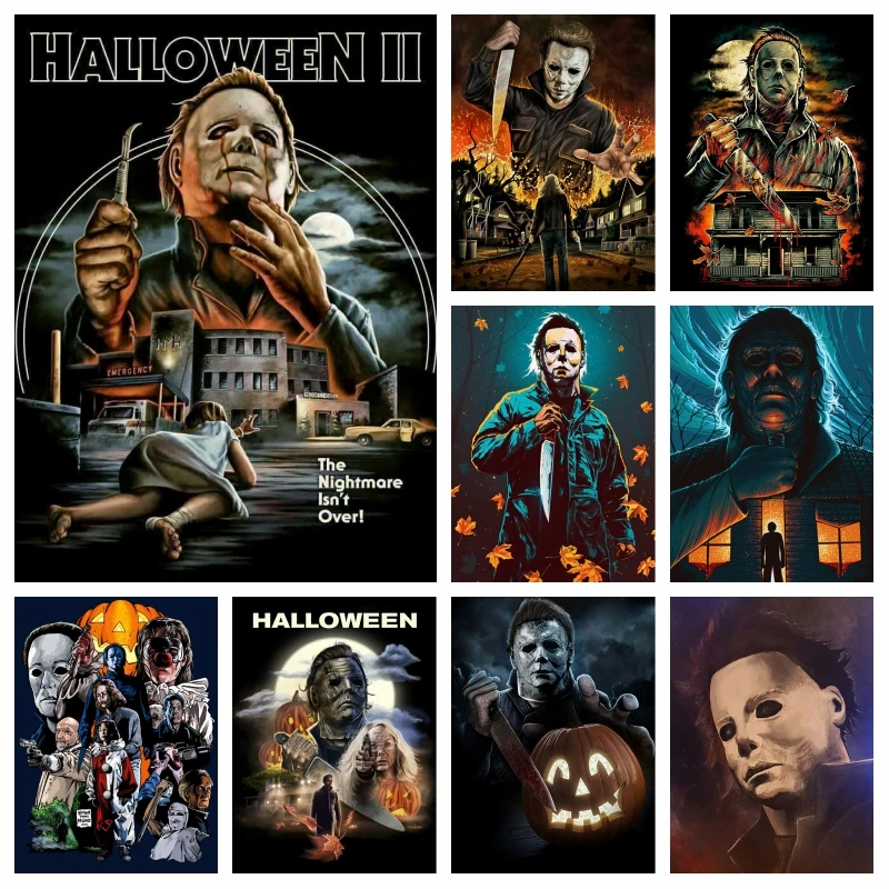 

Horror Movie Series Halloween Michael Myers Diamond Painting Art Full Drills Embroidery Cross Stitch Kit Handicraft Home Decor