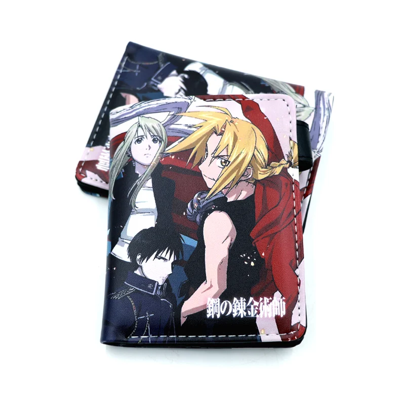 

Fullmetal Alchemist PU Leather Wallet Alchemy Alphonse Elric Girls Boys Purse Card Holder