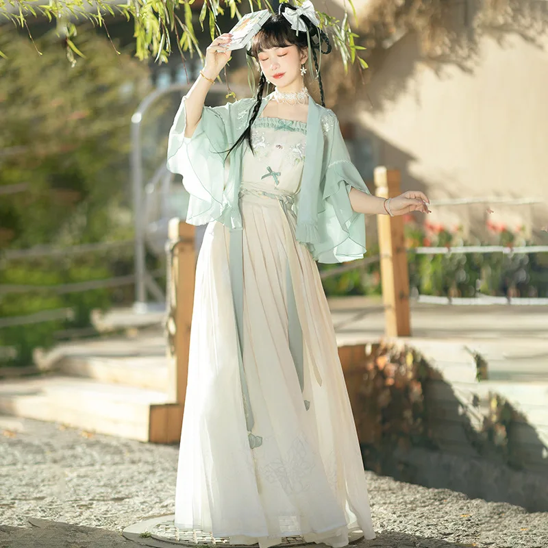

Women Hanfu Dress Traditional Chinese Cloth Outfit Ancient Folk Dance Stage Costumes Oriental Fairy Princess Cosplay